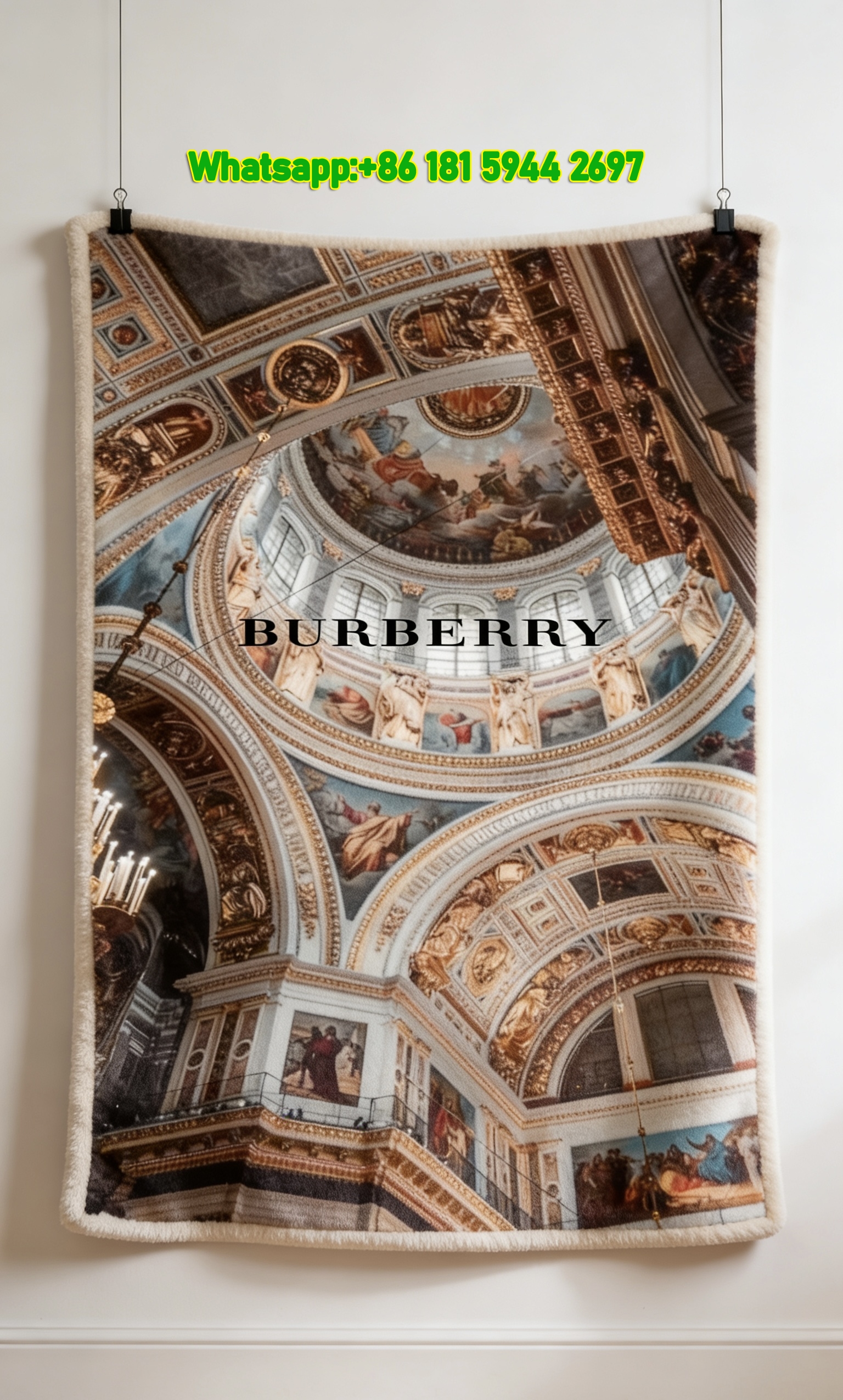 Burberry Cathedral Dome Art Flannel Sofa Throw Blanket B186